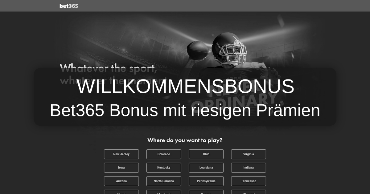 Bet365 Bonus: Offizielle Infos zu Promo Codes
